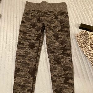 Gymshark black camo leggings - camo medium